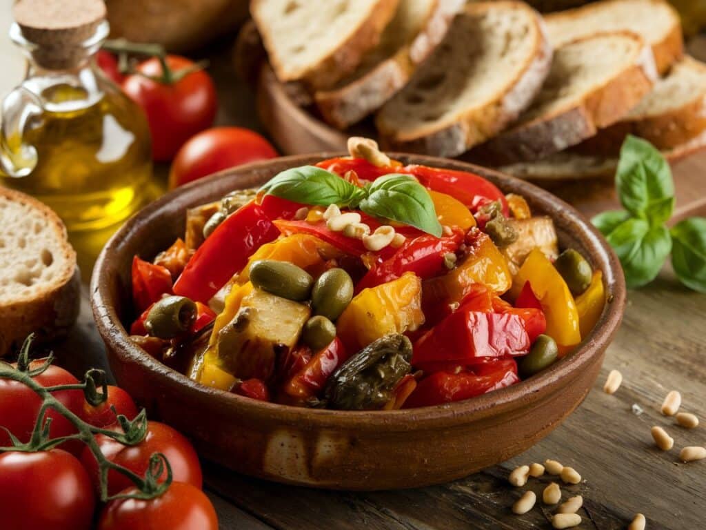 Caponata Salad: Sicilian Aubergine and Tomato Dish