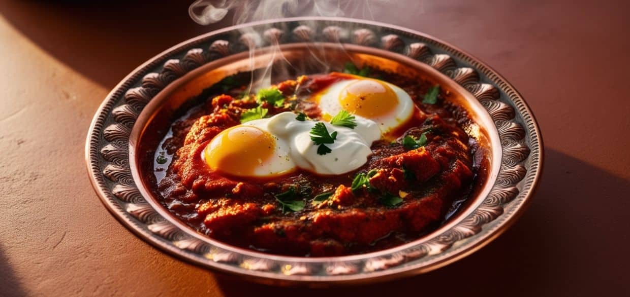 Shakshuka: Egyptian Poached Eggs in Tomato Sauce