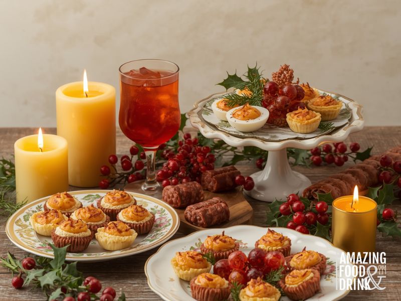 A spread of Christmas appetisers