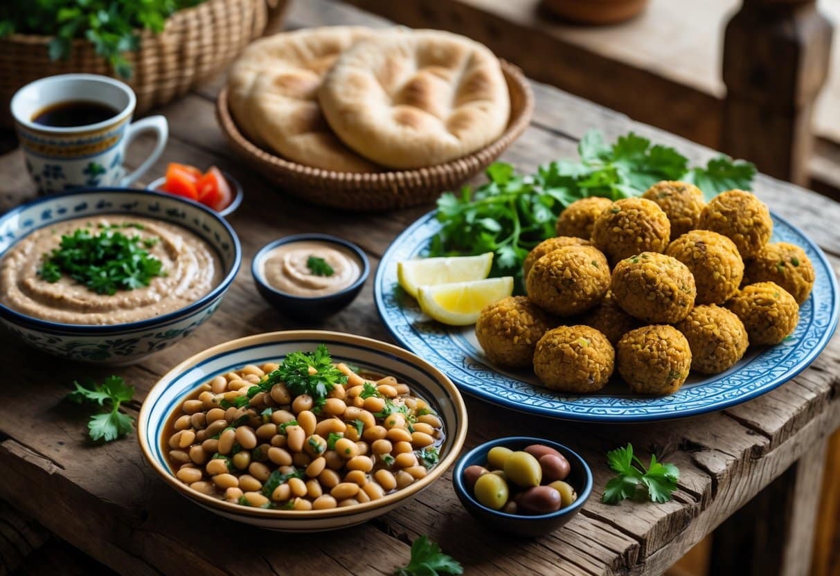 egyptian-breakfast-foods-ful-medames-falafel-morning-traditions
