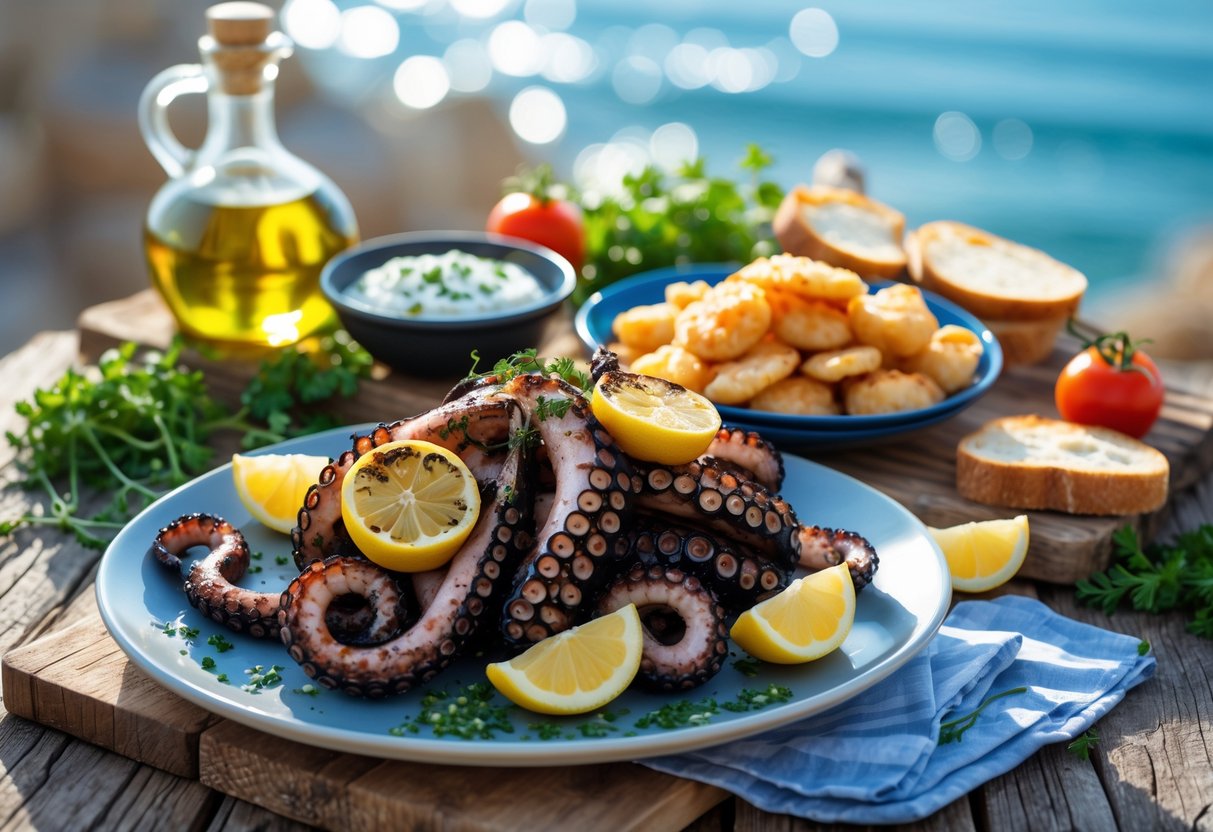 Greek Seafood Dishes: Grilled Octopus, Whitebait, and Coastal Cooking